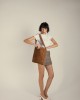Clic Jewels Sandra BucketBag Camel Suede Leather